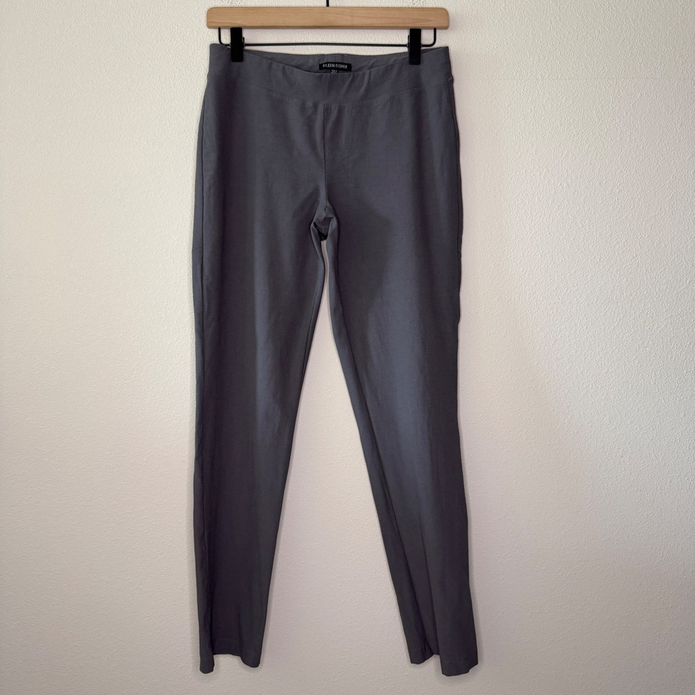 EILEEN FISHER Womens Gray Stretch Knit Pull on Pants Size XS Minimalist